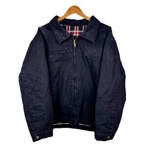 Men’s Gorp Corduroy Collar Chore Utility Jacket Lined Black Cotton Size 3XL
